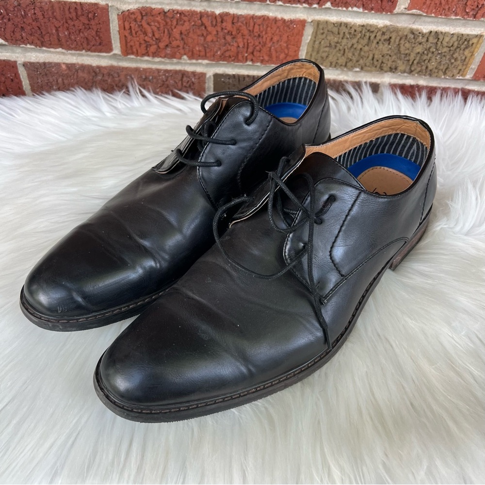 David Stone Faux Leather Oxford Toe Loafers
